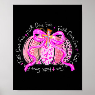 Geloof Over Angst Preppy Pompoen Christelijke Bors Poster