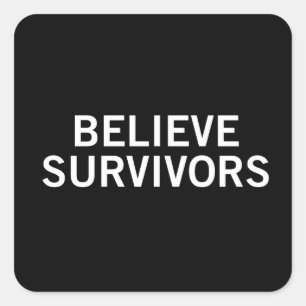 Geloof overlevenden vierkante sticker