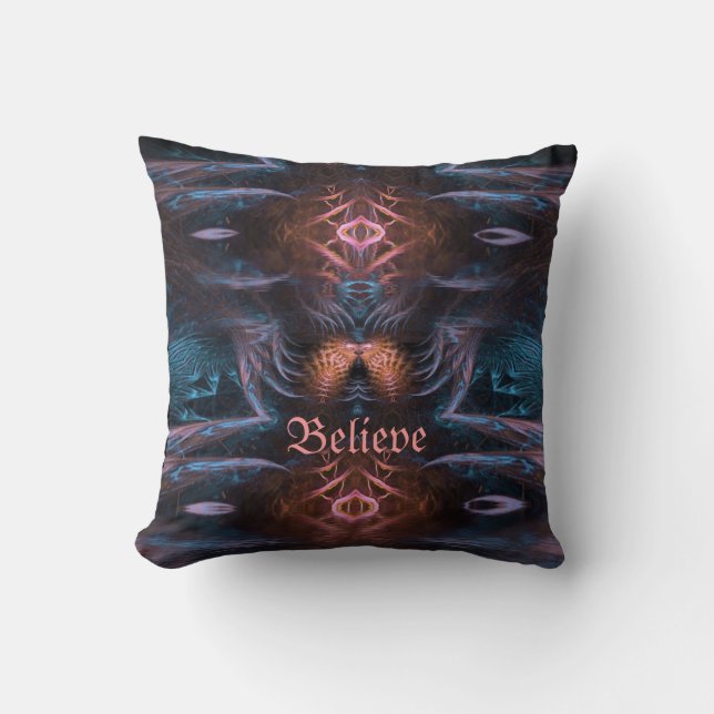 Geloof positieve Visionary Fractal Art Cushion Kussen (Voorkant)