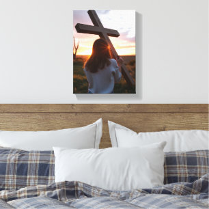 Geloof- Premium canvas met spijkerframe (glans) Afdruk