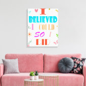 Geloof prijsopgave canvas afdruk (Insitu (Woonkamer))