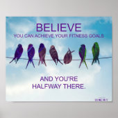 Geloof prijsopgave voor fitness Success: vogels en Poster (Voorkant)