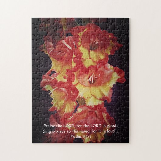 Geloof Psalm Gladiolus Bloem Puzzel Legpuzzel (Verticaal)