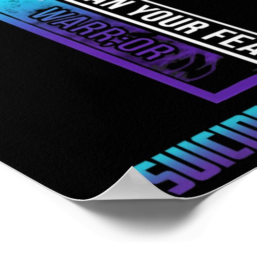 Geloof Quote voor Geestelijke Gezondheid Zelfmoord Poster (Hoek)