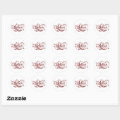 Geloof Red Snowflakes Stars kerstfeestdag Ronde Sticker (Vel)