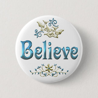 GELOOF RONDE BUTTON 5,7 CM
