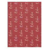 Geloof rood wit moderne kerstvakantie tafelkleed (Voorkant)