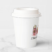 geloof Santa koffie grappig feest Papieren Bekers (Rechts)