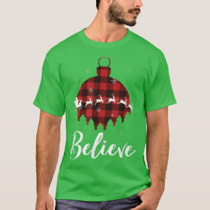 GELOOF, SANTA SLEIGH EN REINDEER IN DE SNEEUW, XM T-SHIRT