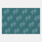 Geloof script | White Holiday Snowflake Flourish Inpakpapier Vel (Voorkant)