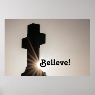 Geloof! Spiritueel motivatie citaat Poster