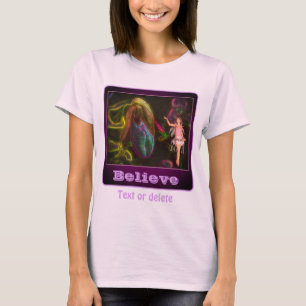 Geloof Sprekende Vrouwenschoen Inspirerend T-shirt
