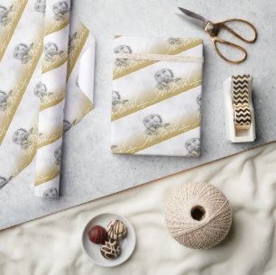 Geloof Star Gold Ombre kerstfoto Holiday Cadeaupapier