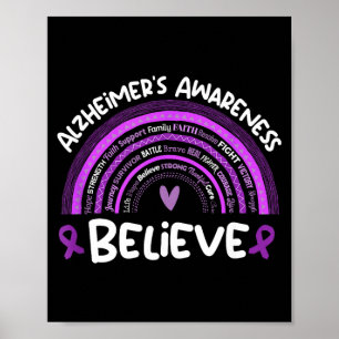 Geloof Steun Hoop Kracht Maand Alzheimers Poster