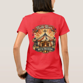 Geloof Stijgt Christelijk Patriottisch Ontwerp T-shirt