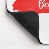 GELOOF tekst op rode verf Muismat (Hoek)