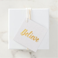 Geloof typografie minimalistische Folie Favor Tag