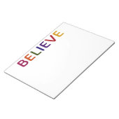 Geloof veelkleurig notitieblok (Schuin)