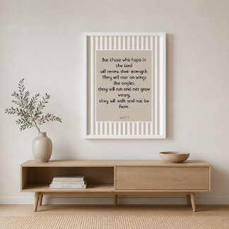 Geloof Vervulde Schrift Sterkte Jesaja 40:31 Bijbe Poster