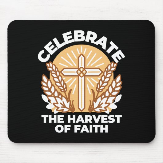 Geloof vieren met oogsten – Inspirerend kunst Muismat (Voorkant)