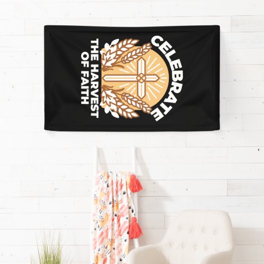 Geloof vieren met oogsten – Inspirerend kunst Spandoek (Insitu)