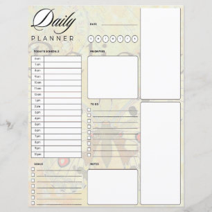 Geloof vintage vlinder dagelijkse planner