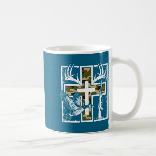 Geloof Vissen Jagen Camo Kruis Eend Hert Christeli Koffiemok