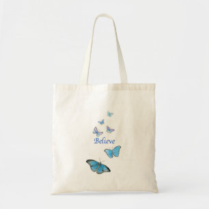 Geloof vlindervlieger-canvas tas