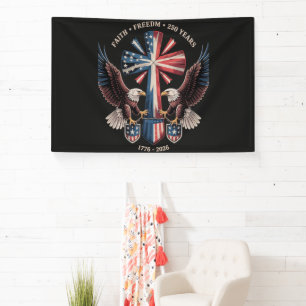 Geloof Vrijheid 250 Jaar 250ste Verjaardag Verenig Spandoek