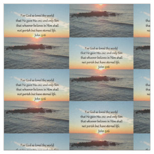 GELOOF VULDE JOHANNES 3:16 ZONSOPGANG FOTOWEEFSEL STOF
