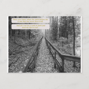 Geloof - "Wandelen in geloof" Briefkaart