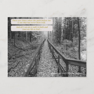 Geloof - "Wandelen in geloof" Briefkaart