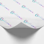 Geloof Waterverf Typografie Art Cadeaupapier (Hoek)