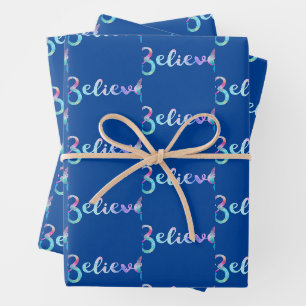 Geloof Waterverf Typografie Kunst Inpakpapier Vel