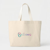 Geloof waterverftechniek typografie kunst grote tote bag (Voorkant)
