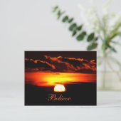 Geloof zonsopgang briefkaart (Staand voorkant)