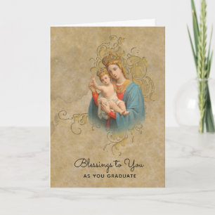 Geloofde Maagd Mary Jesus Afstuderen Kaart