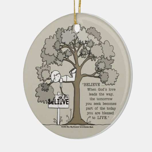 GELOOFEN OM TE LEVEN KERAMISCH ORNAMENT (Links)