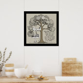 GELOOFEN TOT LEVEN-vierkant met zwarte grens Poster (Keuken)