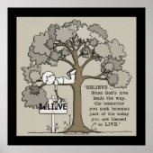 GELOOFEN TOT LEVEN-vierkant met zwarte grens Poster (Voorkant)