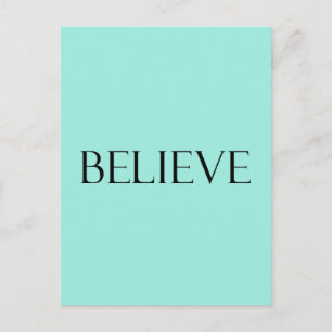 Gelooft citaten Aqua Blue Inspiration Faith Quote Briefkaart