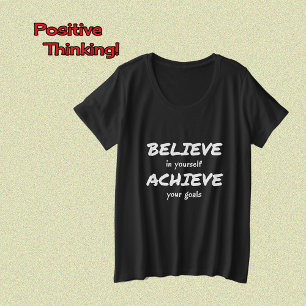 Gelooft motivatie tekst te bereiken grote maat t-shirt