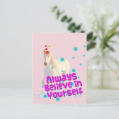 Gelooft u altijd van uw zelfverkeers-eenhoorn briefkaart (Staand voorkant)