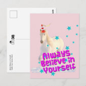 Gelooft u altijd van uw zelfverkeers-eenhoorn briefkaart (Voorkant / Achterkant)