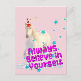 Gelooft u altijd van uw zelfverkeers-eenhoorn briefkaart
