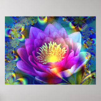 Geloofwaardige bloem van liefde en vrede - Poster