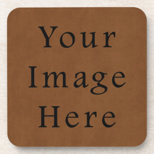 gelooid bruin leder, perkamentpapier drankjes onderzetter