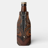 Gelooid leder flesjeskoeler (Fles Achterkant)