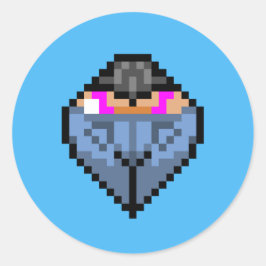 Gelooide kont in laagbouw jeans Sticker