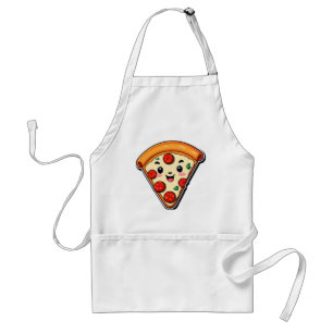 Gelootte Cartoon Pizza Met Pepperoni Standaard Schort